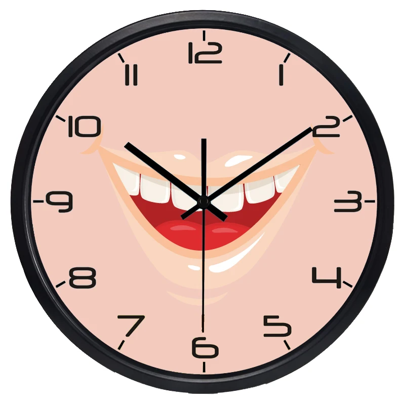 

Хит продаж, мужские и женские мужские Современные стильные стоматологические клиника, настенные часы со смайликом, кварцевые зубные часы