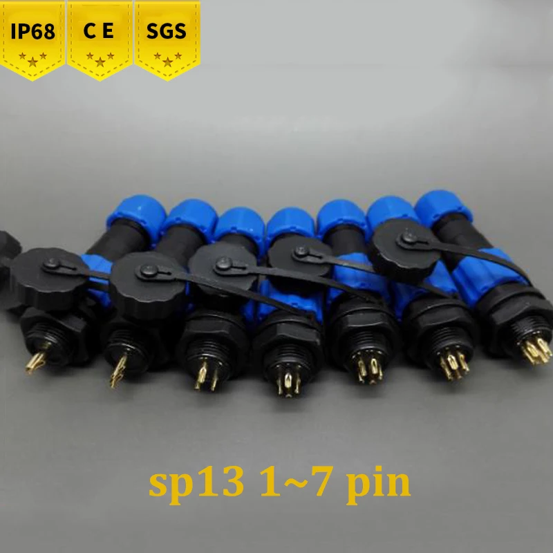 Водонепроницаемый разъем SP1310 SP1312 SP13 2 контактный 3 4 5 6 7 IP68 разъемы вилка и