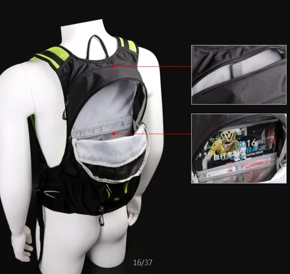 

ANMEILU 18L Cycling Motorcycle Bike Bag Cycling Backpack Hydration Pack Ultralight Mountain Bicycle Backpack With 2L Water Bag