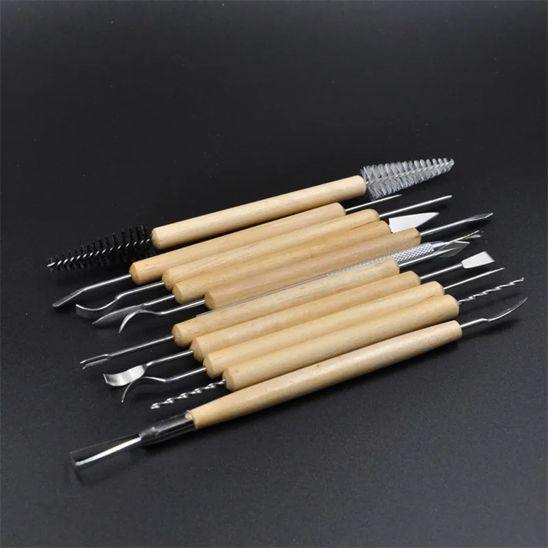 11PCS Polymer Clay Tools Sculpting Kit Sculpt Smoothing Wax Carving Pottery Ceramic Shapers Modeling Carved Tool |