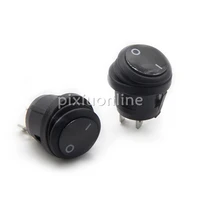 2pcsbag ds693 250v6a round 2feet 2shifts waterprooof cover rocker switch free canada shipping