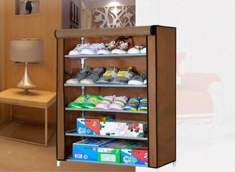 Пятислойная рамка для обуви из нетканого материала 94*60*30 см|shoe rack|rack shoes4 layers shoe racks