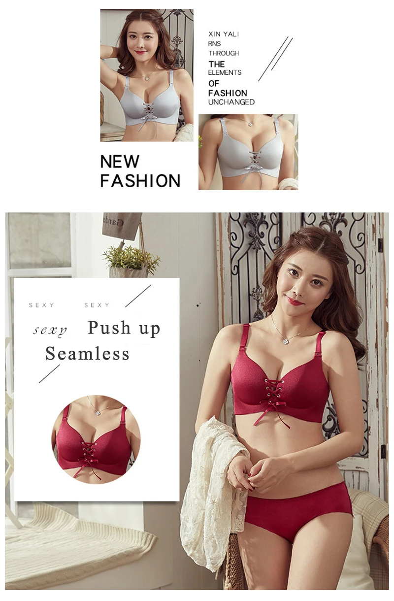 Соблазнительный бюстгальтер без швов для Для женщин модные Push Up Bra провода свободное белье 3/4 чашкой без косточек хлопок нижнее белье бюстгальтер дропшиппинг