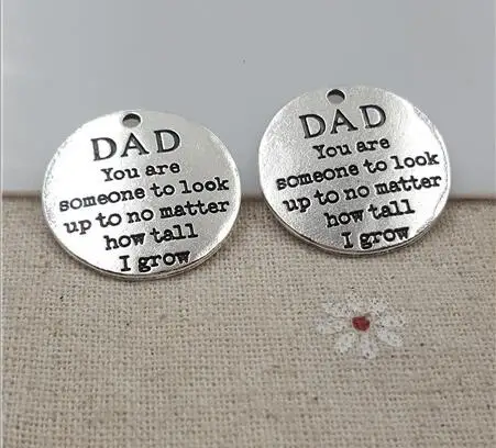 Высокое качество 20 шт./лот диаметр 25 мм с надписями папа вы кто то чтобы выглядеть