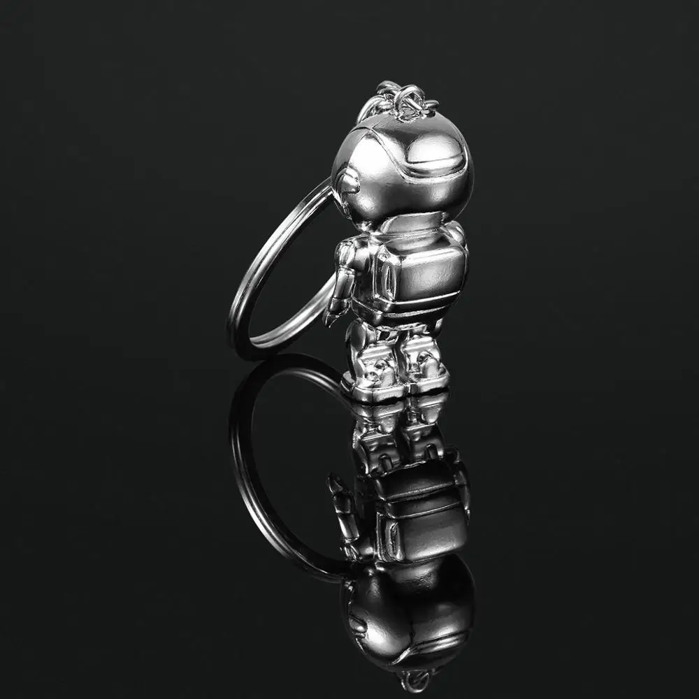 2019 Lovely Fashion WKOUD 1 Pcs 3D Astronaut Keychain Space Robot Zinc Alloy Key Ring Pendant Gifts | Украшения и аксессуары