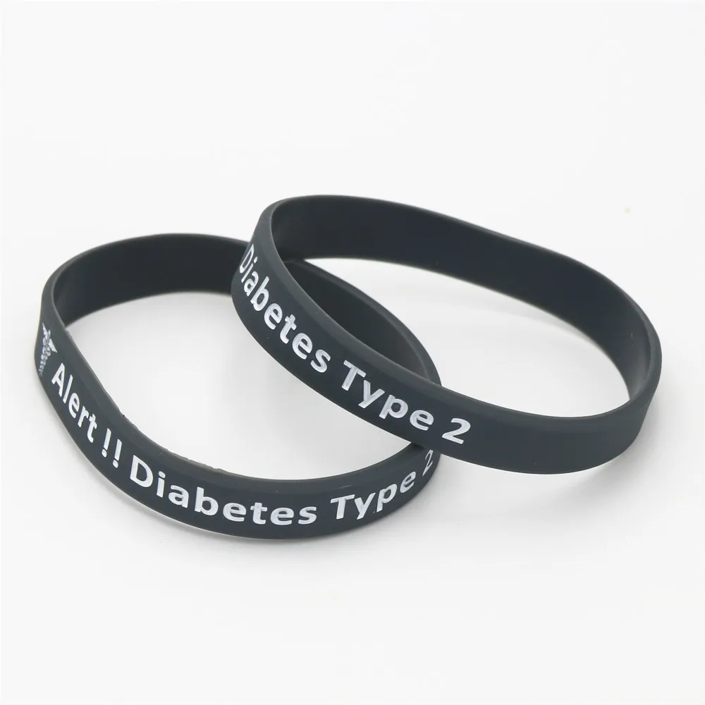 1 шт. медицинское оповещение Тип 2 диабет Инсулин зависимый силиконовый браслет