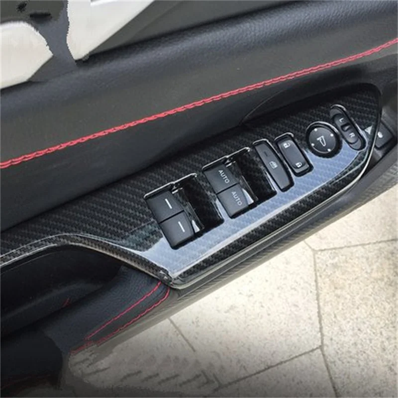 Для HONDA CIVIC хром внутренняя дверная ручка подлокотник крышка окна для кнопки переключателя рамка формовочная рама GANISH 4 шт./компл