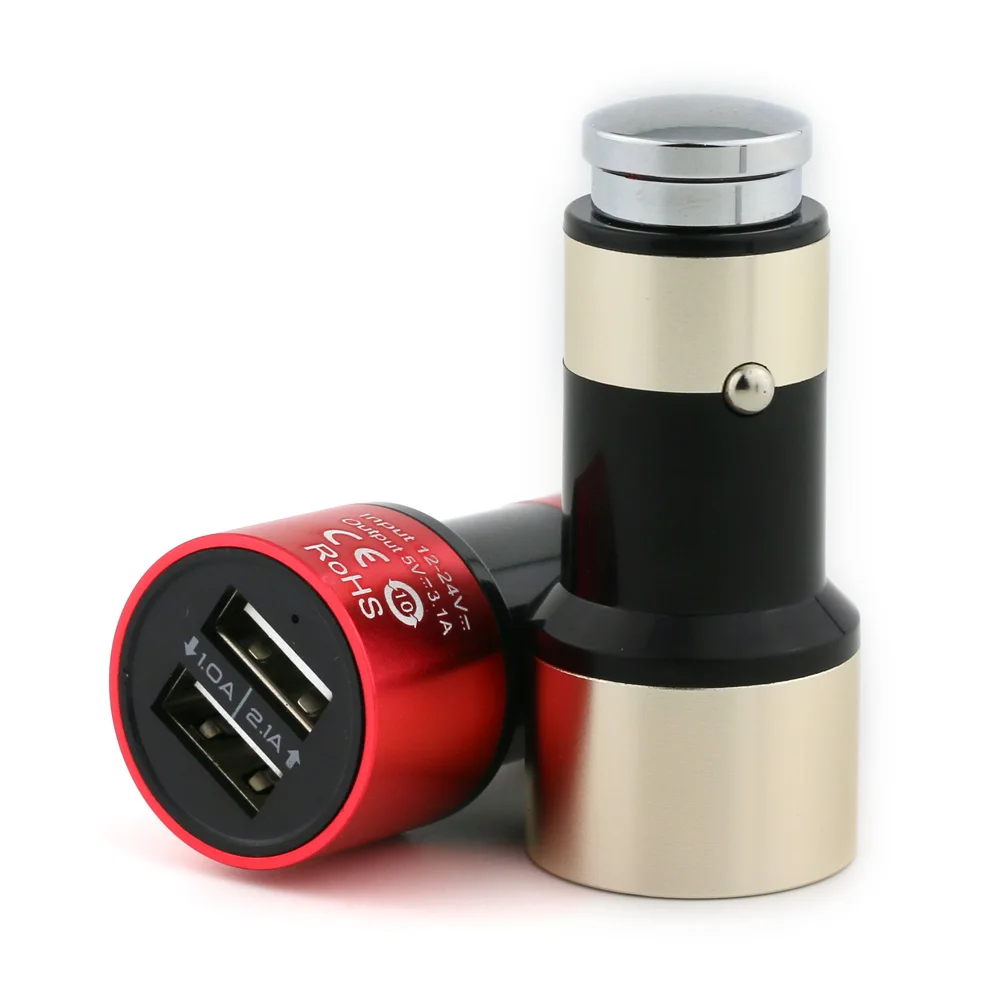 Автомобильное зарядное устройство с быстрой зарядкой двойной USB адаптер для