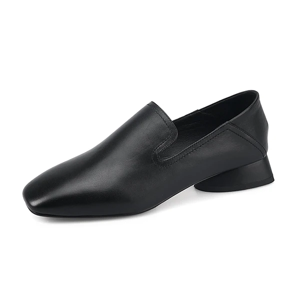 Black SOPHITINA/Новые брендовые женские туфли-лодочки 2019г.; Повседневные удобные туфли ручной работы из натуральной кожи; Модные и стильные туфли-лодочки без застежки на низком каблуке и мягкой подошве; SO120 - Цвет: Black