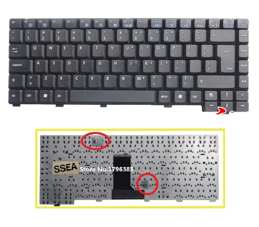 

SSEA New UI Keyboard English For ASUS A6000 A6000V A3000 A9 Z91 Z81 A3 A3N A3L A3G A6 A6R A6T A6J laptop