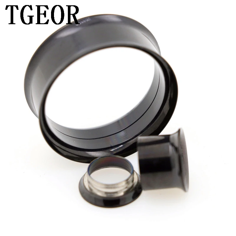 130 шт. туннели с титановым покрытием из нержавеющей стали|ear tunnel|flesh tunneldouble flare |