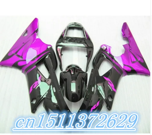 

YZFR1 98-99 YZF R1 1998-1999 98 99 черно-фиолетовая фотография 1998 1999 ABS Полный комплект обтекателя мотоцикла