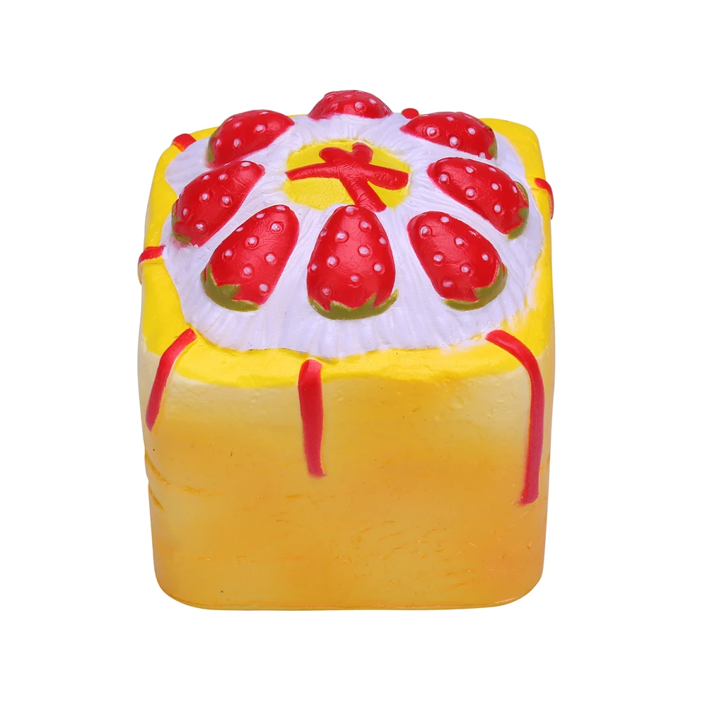10 шт./лот оптовая продажа мягкими игрушками Vlampo желтый торт с клубникой Squeeze Toy