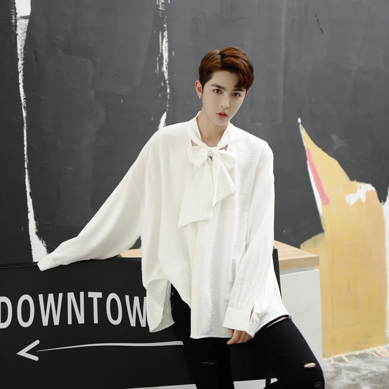 Осень галстук-бабочка свободные французские манжеты Мужская Повседневная