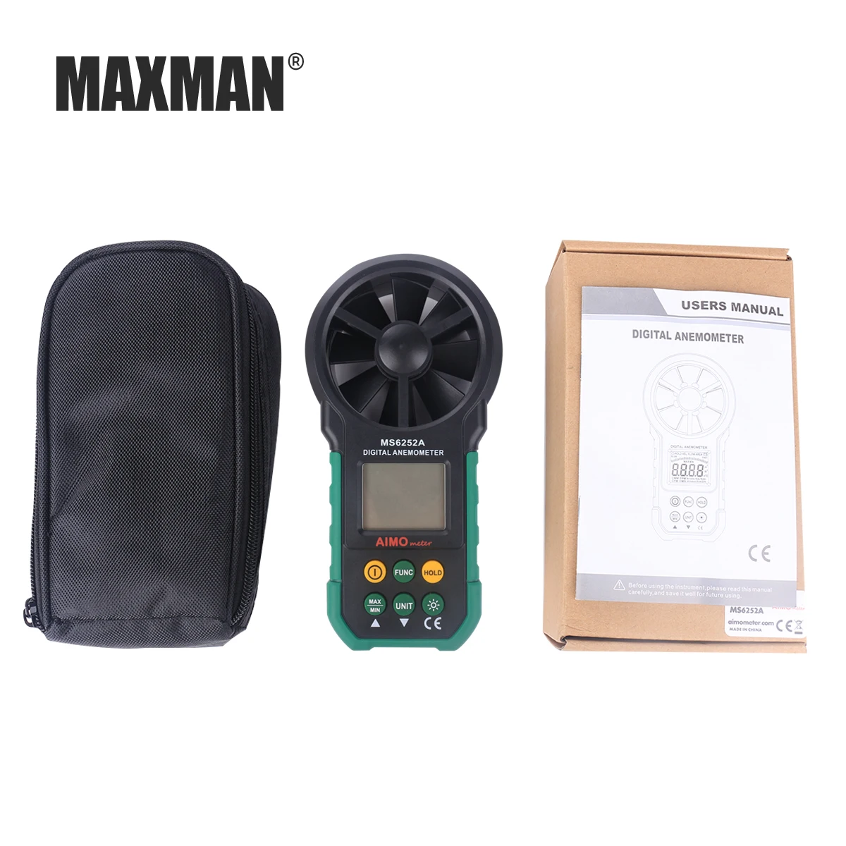 Цифровой анемометр MAXMAN Ms6252A измеритель температуры и влажности воздуха|Детали