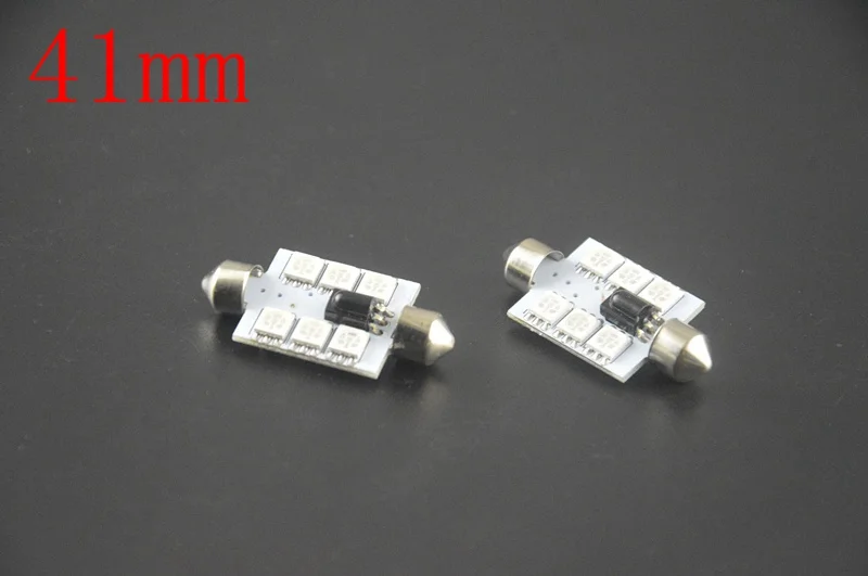 2 шт. T10 BA9S RGB разноцветный меняющийся Светодиодный лампа красочные авто светильник с пультом дистанционного управления Управление светильник - Испускаемый цвет: 41mm