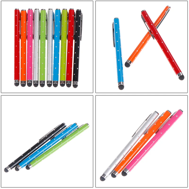 

Random Color 2PCS/lot Rhinestone Capacitive Touch Microfiber Stylus Pen Touch for Pad for Phone