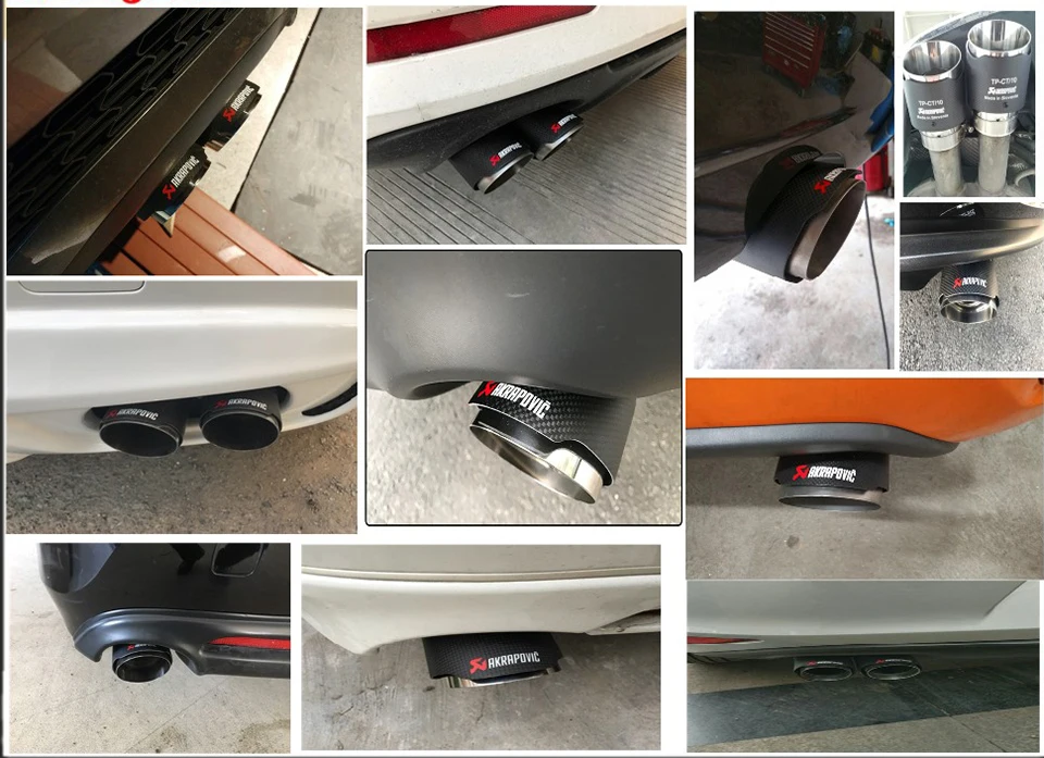 ZD для Volkswagen VW Golf 7 Golf 6 MK7 MK6 Bora Scirocco аксессуары 1,4 T 1,4 TSI выхлопные трубы для автомобиля из углеродного волокна наконечник Akrapovic