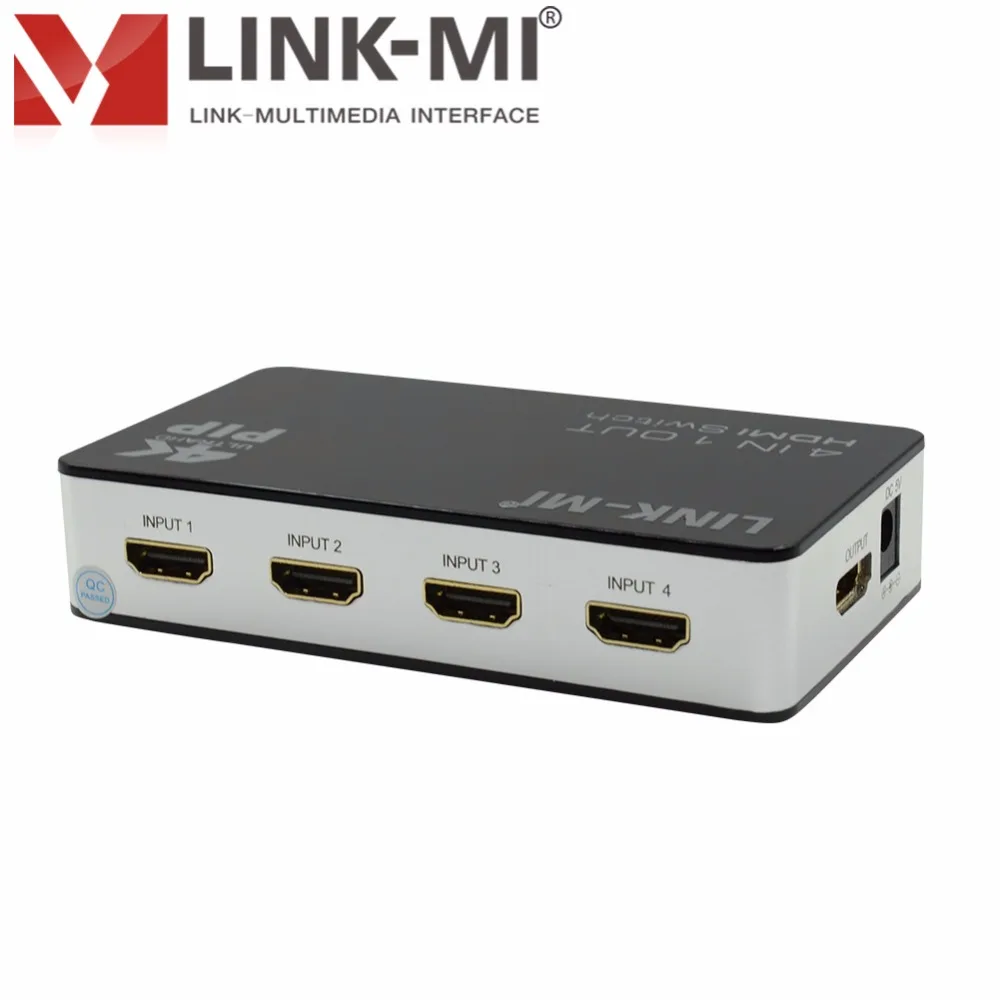 LINK MI H41P HDMI переключатель 4x1 4K x 2K @ 30Hz 3D PIP 4xHDMI женский вход порт 1 конвертер 4 в выход