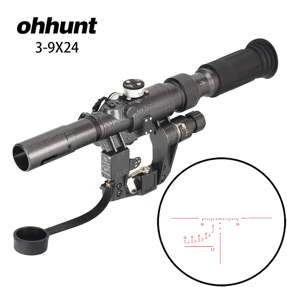 Тактический красный с подсветкой 3 9x24 SVD прицел снайперской винтовки