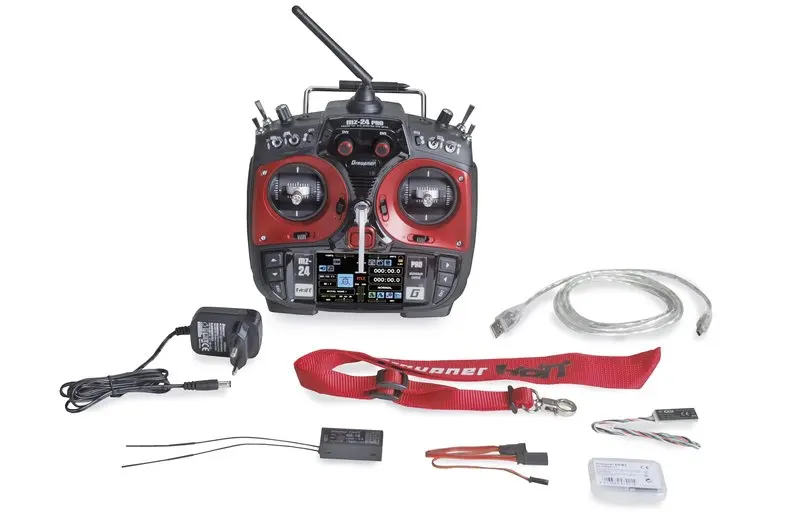 Graupner 2,4 GHz 12 каналов MZ-24 PRO HoTT Радио пульт дистанционного управления с GR-24/GR-16 приемником для вертолета с фиксированным крылом