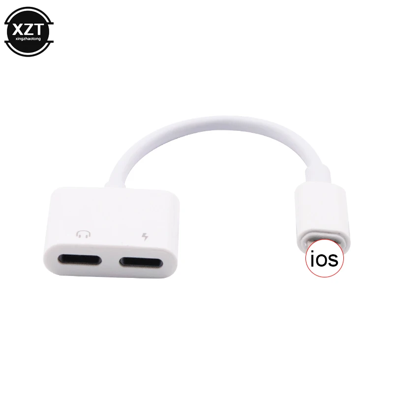 Double Jack Адаптер lightning-3,5 мм для iPhone 7 8 plus X XR XS, адаптер, аудио кабель, зарядное устройство для наушников, адаптер Aux, конвертер - Цвет: Double Jack