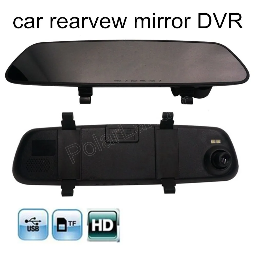 2 4 дюймовый автомобильный видеорегистратор зеркало заднего вида видеокамера