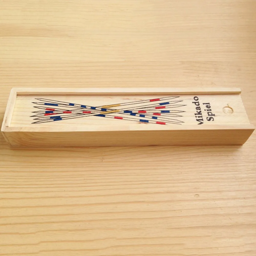 Baby Educational Wooden Traditional Mikado Spiel Pick Up Sticks Tool With Wood Box Game Develop Math Ability Learning Toys | Игрушки и