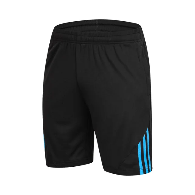 black blue Высококачественные мужские футбольные трусы спортивные тренировочные шорты быстросохнущие мужские беговые походные теннис баскетбол футбольные шорты для бега - Цвет: black blue