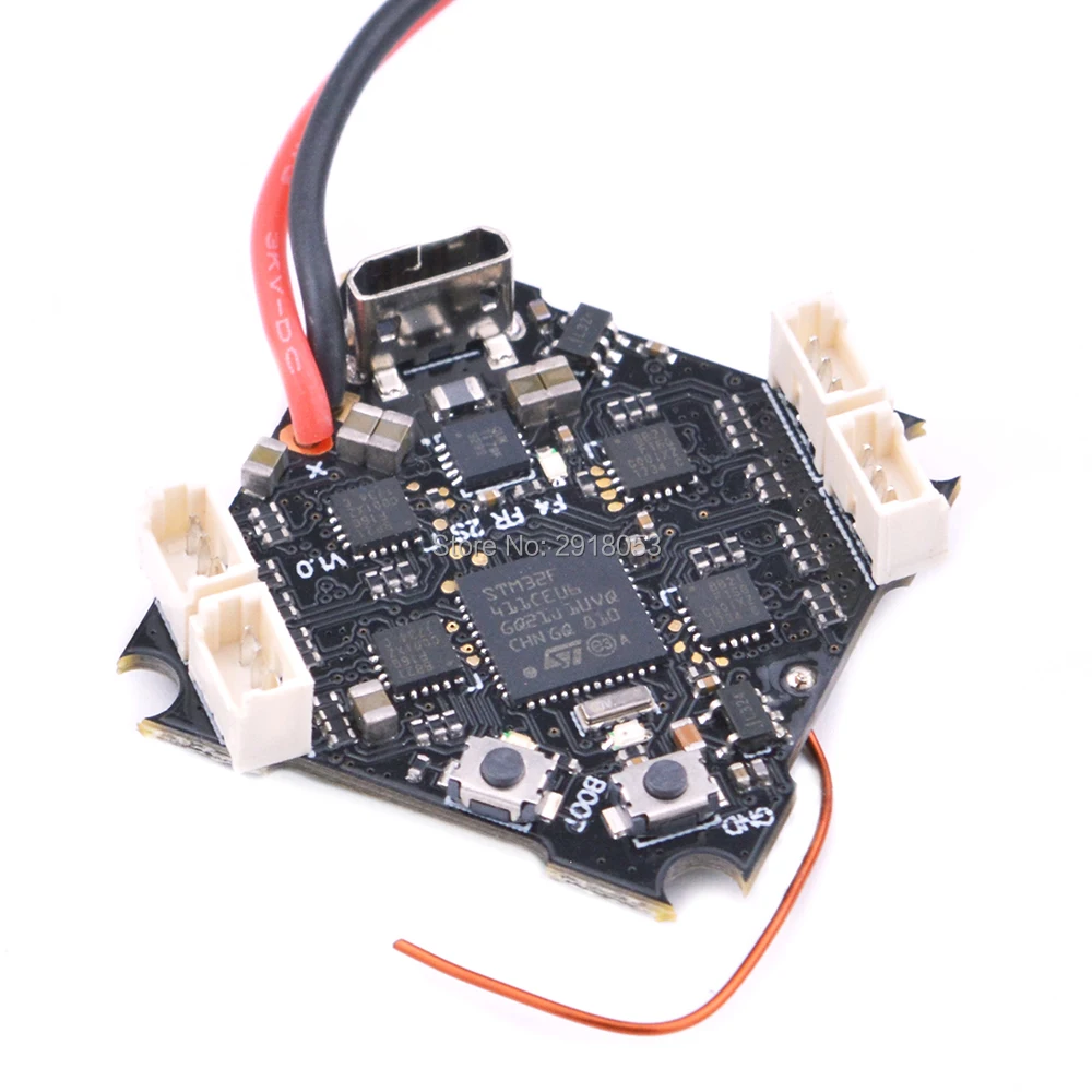 Бесщеточный контроллер полета 2S F4 FC AIO Встроенный приемник OSD ESC SPI для Mobula7 Whoop Drone