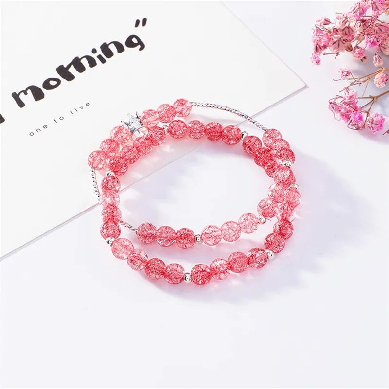 Двухслойные браслеты с бусинами и кристаллами для женщин девушек подарки на день