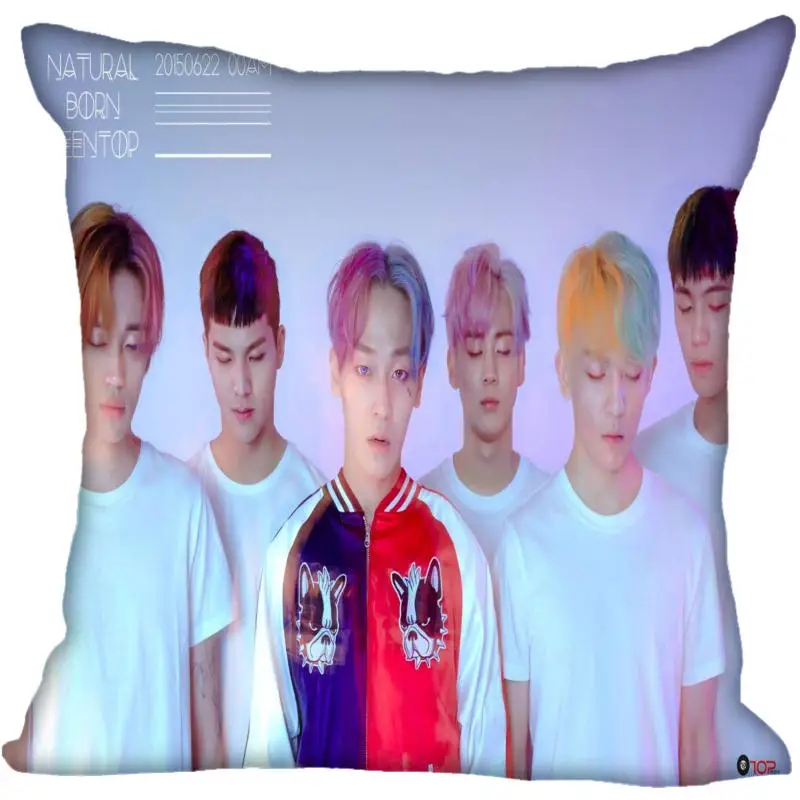 1 Пользовательский Kpop Подросток Топ наволочки печатной площади Шелковый наволочка домашняя декоративная молния атласные наволочки(одна сторона - Цвет: 1