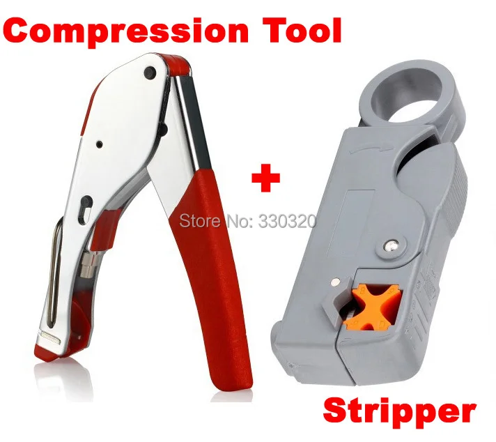 

New Multi Compression coaxial cable crimping tool F RG6 RG58 RG59 connectors Coax Crimper coaxial cable stripper