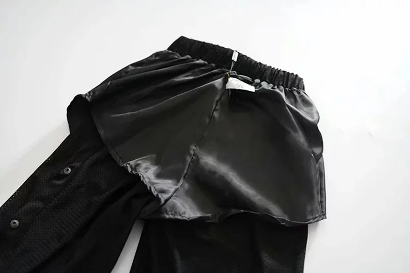 Брюки размера плюс в стиле панк-рок, уличная одежда, Harajuku Pantalon Femme, черные, синие, с боковыми пуговицами, женские брюки-карго