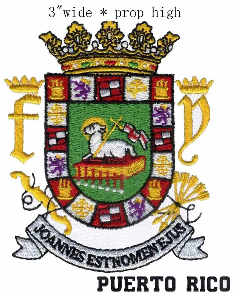 Куртка с вышивкой по мотивам Пуэрто Рико 3 дюйма|embroidery patch|vest patchesbiker vest patches |