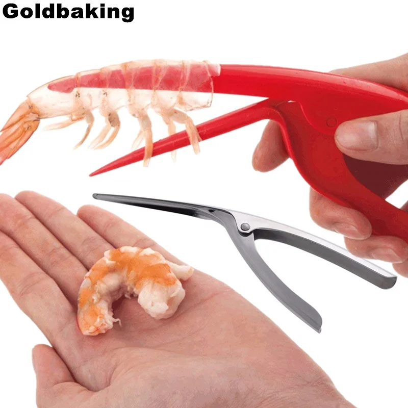 Goldbaking нож для чистки креветок из нержавеющей стали пластиковый креветок|Приборы морепродуктов| |