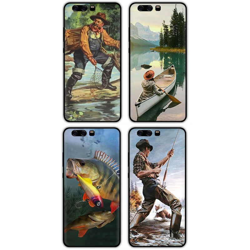 Hunting Fishing art fish Soft Phone Cover Case for Huawei P8 9 10 20 30 Lite Pro P Smart Z 2019 | Мобильные телефоны и