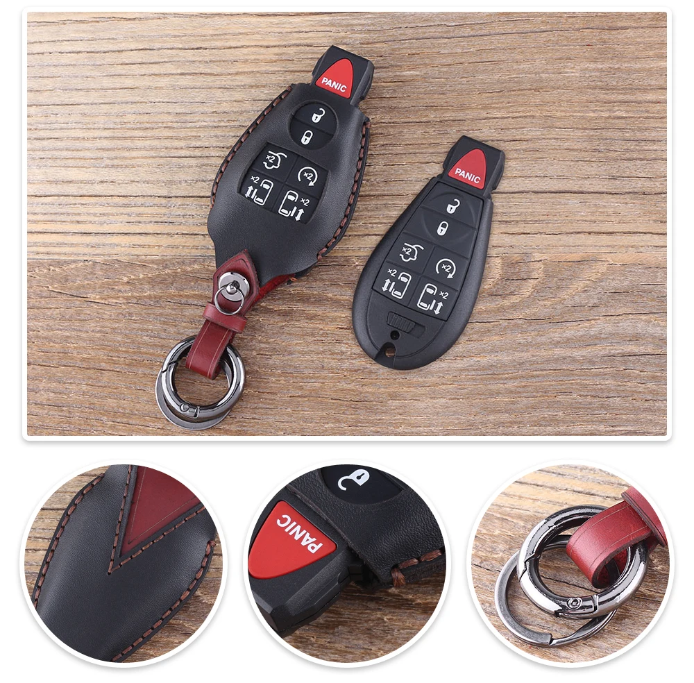 KEYYOU 7(6+ 1) Корпус для ключей на кнопке брелок для Dodge Grand Caravan для Chrysler Town& кантри автомобильный чехол для ключей