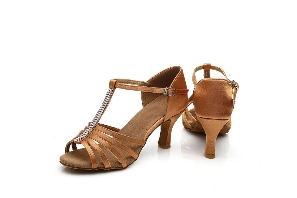 Новая Сальса Бренд каблуках атласная танцы девушки женщины бальные танго