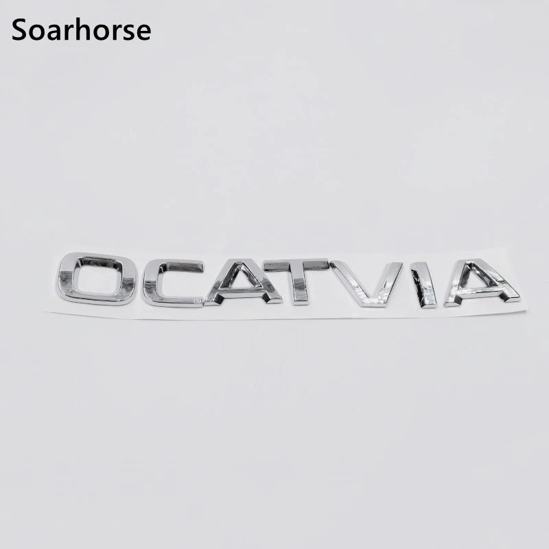 Новый стиль наклейка с логотипом Octavia эмблема для задних ворот автомобиля значок