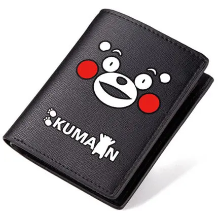Модные бумажники KUMAMON короткие стильные светящиеся держатели из искусственной