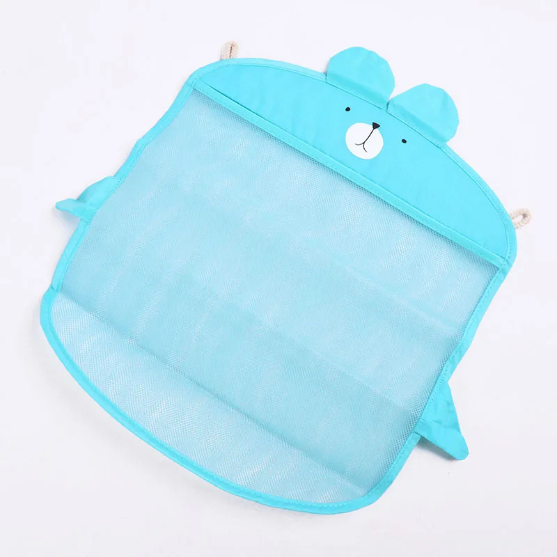 Blue bear Детская Сетчатая Сумка для ванной, сумка для игрушек, Сумка с мультяшным животным, подвесная душевая сетка, органайзер для хранения - Цвет: Blue bear