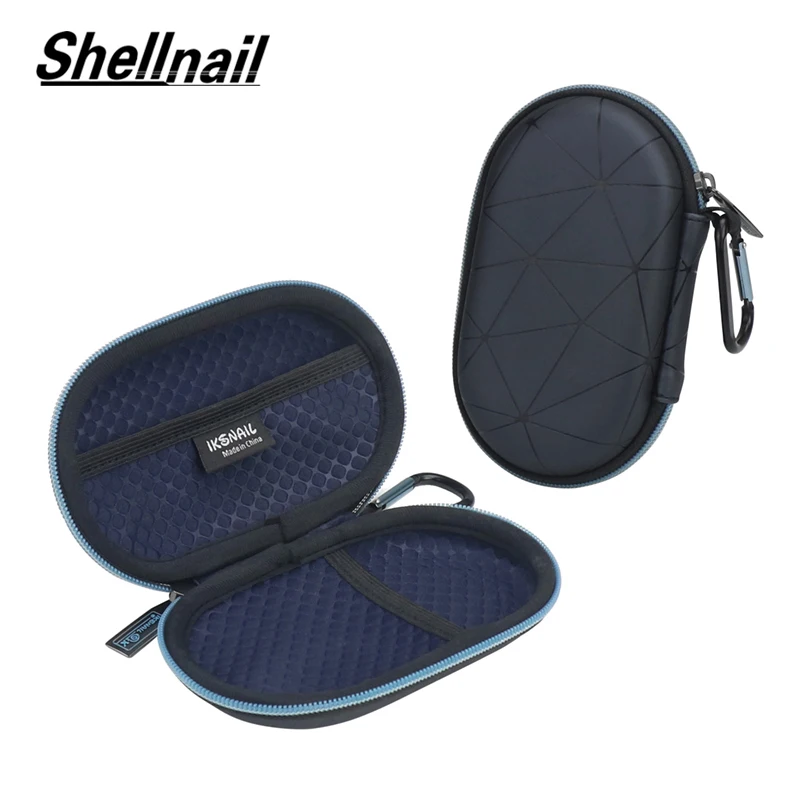 

Shelnail Hard EVA Protective Bag Case Pouch Cover For Wireless Bluetooth Sport Earphone With Pocket For Batteries & Cables Black