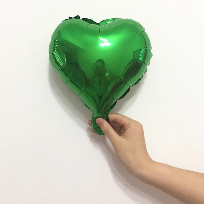 Heart green " 10 дюймов Звездное сердце шар для свадебного украшения Diy деревенский крещение детский душ украшения невесты-To-Be баллон вечерние сувениры - Цвет: Heart green