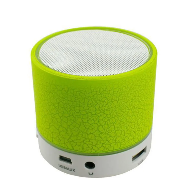 Green Портативный Мини Bluetooth динамик s беспроводной Hands Free светодиодный динамик TF USB FM звук музыка для iPhone X samsung мобильный телефон - Цвет: Green