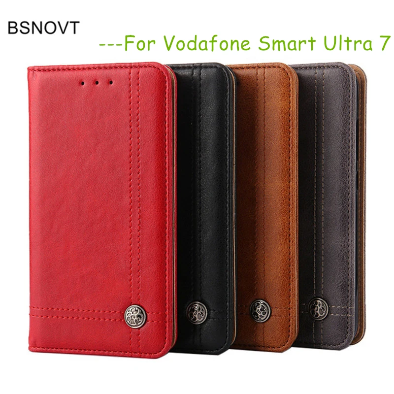 Для Vodafone Smart ultra 7 чехол люкс PU кожа силиконовые кошелек для телефона vdf700 VF700 -