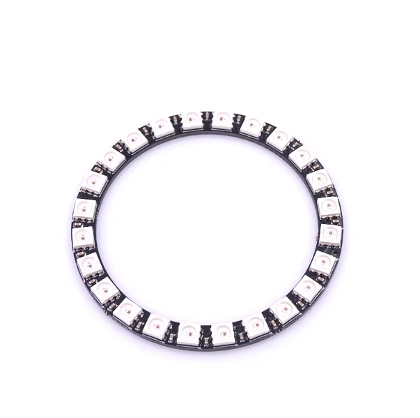 1 шт. WS2812B модуль полосы 24 бита 24 X WS2812 5050 RGB светодиодный кольцевой светильник со встроенными драйверами RGB 24