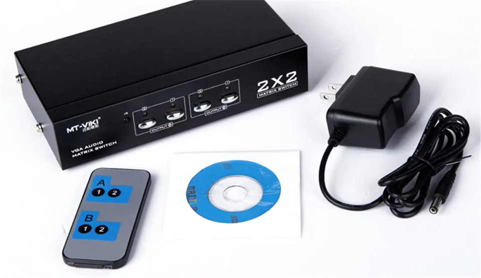 2017 Оригинальный телефон 2 входа выхода VGA видео аудио матрица переключатель 2x2 с