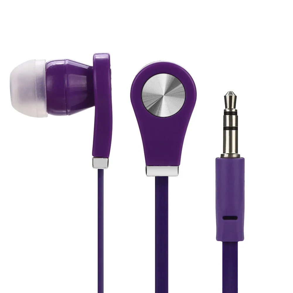 Purple Универсальные 3,5 мм наушники-вкладыши Проводные 3D стерео Бас Спорт Handsfree hifi наушники для мобильного телефона - Цвет: Purple