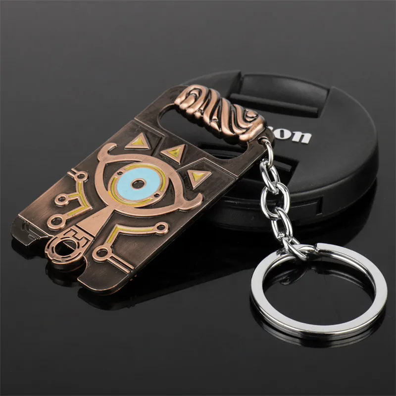 H copper red Легенда о Зельде брелок Hylian Shield Sheikah slate подвеска брелок аниме брелок Коллекция брелок - Цвет: H copper red